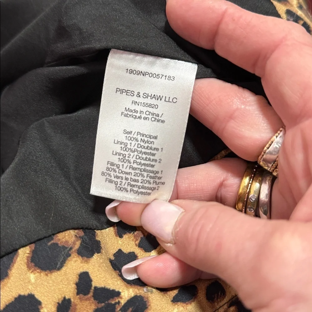 Veronica Beard Casper Leopard Print Puffer Jacket in Size Small - Picture 15 of 16